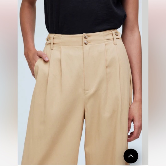 Madewell The Petite Harlow Wide-Leg Pant Seed Khaki Size 6 - Picture 6 of 15